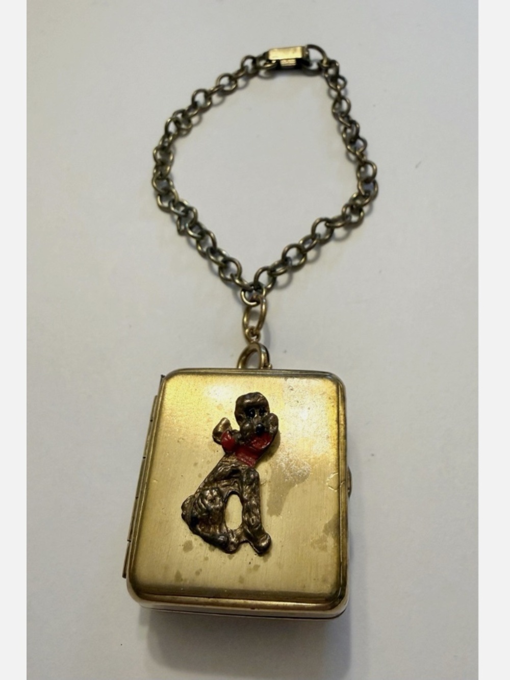 Vintage Music Box Charm Bracelet Poodle Dog, Made In Japan, Working